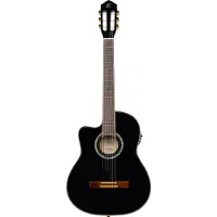 Ortega Lh Handed Rce145 Spruce Slim Neck Black