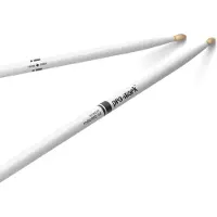 Pro Mark TX5AW-WHITE - Classic Forward 5A Painted White Hickory Drumstick Oval Wood Tip