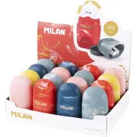 Milan Box 16 Erasers With Pencil Sharpener Capsule Lava Veelkleurig Kinderen
