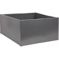 UNUS Plantenbak Bloembak Bloempot vierkant 80x80x40 cm antraciet inclusief vijverfolie