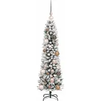 vidaXL Kunstkerstboom Wit 120 cm PVC en Metaal en Plastic
