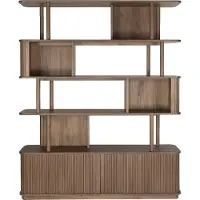 Zuiver Barbier Boekenkast/ Wandkast Walnoot