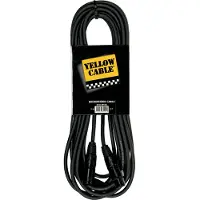 Yellow cable ECO M10X - XLR Male naar XLR Female microfoonkabel 10m Zwart