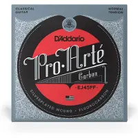 D'Addario Gitaar Snaren - Pro-Arte Klassieke Gitaar Snaren - EJ45FF Carbon Snaren - Zilver Geplakte Wikkel
