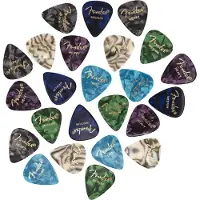Fender 351 Premium Plectrums Meerdere Kleuren Set van 24