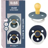 BIBS Fopspeen Glow Petrol/Deep Space 0-6 mnd 2 st
