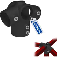 GeZu Impex Buiskoppeling Dakrand Topstuk Ø42mm Hot Dip Gegalvaniseerd Zwart