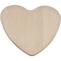 Playwood houten speelgoed bord hartvormig naturel voor snacks.