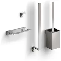 Clou Fold toilet accessoireset, rvs geborsteld