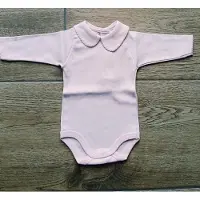 Babidu Romper/Body | Roze | Lange mouw | Gehaakt Randje langs kraag + mouw | 1190| 36 maanden| maat 98