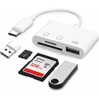 Thundergold SD Kaart lezer USB C - Kaartlezer SD kaart - Card reader USB - Geheugenkaartlezer - Micro SD kaartlezer - USB kaartlezer - Inclusief USB converter