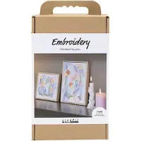 Creativ Company CC Hobbyset Borduurwerk Afbeeldingen pastelkleuren