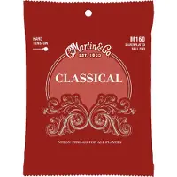 Martin snarenset klassieke gitaar - M160 - silver wound & clear nylon medium tension ball end