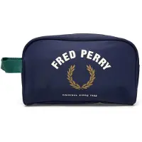 Fred perry Heren Sportief marineblauw nylon toilettasje (OSFA), Casual, Katoen L2805