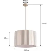 LINDBY Hanglampe , Libbie, dimbare, Beige, Woonkamer, Stof, Scandinavisch
