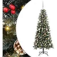 vidaXL Kunstkerstboom met 150 LED Groen 150 cm PVC en Plastic en Staal