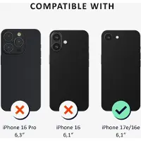 Kalibri telefoonhoesje geschikt voor Apple iPhone 17e / iPhone 16e hoesje - Smartphone case met 2x screenprotectors - Mobiele telefoon cover in transparant