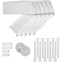 AROZZI Kabelmanagement Set - Sleeves - Clips - Klittenband - Wit