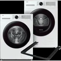 Samsung Ww80cgc04aahen 5000-series + Dv90dg52a0ahen 5000-serie Stapelkit Wasmachine Droger Bundel