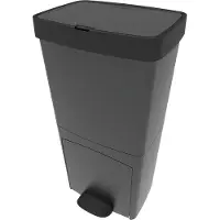 Kitchen Move 70 L Grijze Plastic Keukenafvalemmer - Verrijdbaar Ontwerp