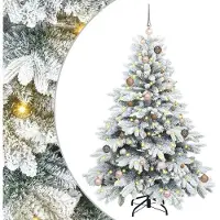 vidaXL Kunstkerstboom met 150 LED met standaard Wit 150 cm PE en PVC