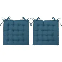 Atmosphera Tuintoelkussen - 8x - indigo blauw - katoen - 38 x 6 cm - zitkussen