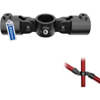GeZu Impex Buiskoppeling Dubbel Scharnierstuk Ø42mm Hot Dip Gegalvaniseerd Zwart