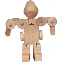 Primi Passi houten speelgoed transformeer robot cementwagen educatief.