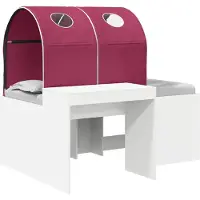 vidaXL Bed met Tunnel 3 st Artisian Eik en Rood Bewerkt hout