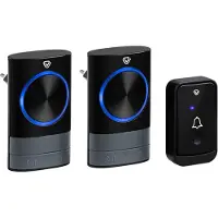 Vlectro - Draadloze deurbel met 1 of 2 plug-in ontvangers - Deurbel met 2 ontvangers