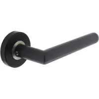 Intersteel enkele deurklink Jura op rozet verdekt ø53x10mm zwart
