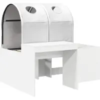 vidaXL Bed met Tunnel 3 st Wit Bewerkt hout
