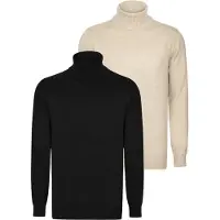 Felix Hardy Colturi - Trui 2 Pack - 100% Katoen Heren Beige-Zwart - 2Xl