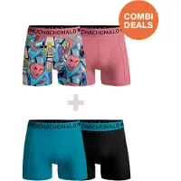 Muchachomalo Heren Boxershorts - 2+2 Pack - Mannen Onderbroeken