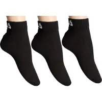 FILA - Ankle Socks 3-Pack - Zwarte Sokken - 43 - 46 - Zwart