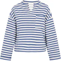 Usha Shirt 'Fashion Look' saffier / wit