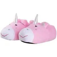 Slipper Snob Roze eenhoorn pluche pantoffels voor kinderen - Roze