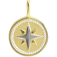 Orolino Anhänger 375 Gold zweifarbig mit Windrosen-Motiv