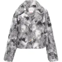 IZIA Tussenjas 'Fashion Look' grijs / donkergrijs / wit