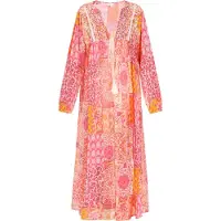 IZIA Kimono 'Boho' curry / oranje / pink / wit