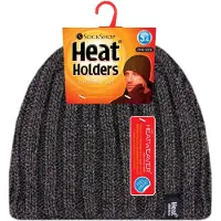 Heat Holder - Heren Geribbelde Gebreide Muts 3.4 Tog - Grijs