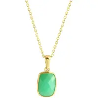 Jamelli Damen-Kette 925er Silber 1 Chrysopras One Size 88396286