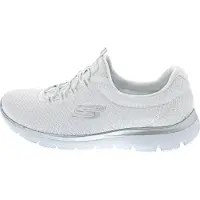 SKECHERS Slip-on 'Summits' zilvergrijs / wit