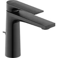 Duravit Tulum - Wastafelkraan met afvoer, FreshStart, mat zwart TU1021001046