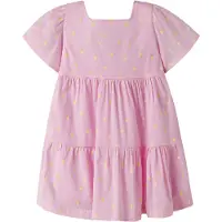 Name It Mini Jurk 'NMFFelia' geel / lichtgroen / rosa