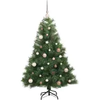 vidaXL Kunstkerstboom met 150 LED met standaard Groen 150 cm PE en PVC