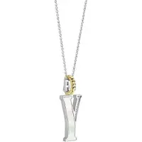 Ti sento Dames Hanger - 925 zilver - Letter Y - Parelmoer - 6840MW_Y