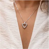 Celesta Silber Anhänger mit Kette 925 Silber weiße Zirkonia