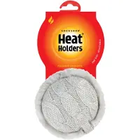 Heat Holder - Gebreide oorwarmers voor dames met imitatiebont - Lichtgrijs