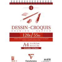 Clairefontaine schetsblok, A5 formaat, 160 g/m², 35 vellen